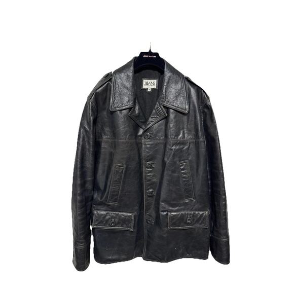 Vintage 90s Dolce & Gabbana Men's Black Leather Jacket Size M